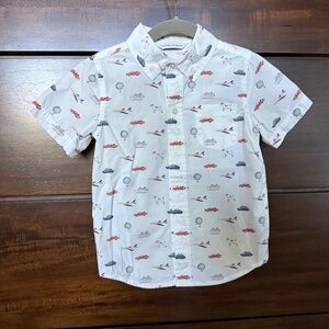 Janie and Jack Around The Globe Poplin Shirt Size 3T
